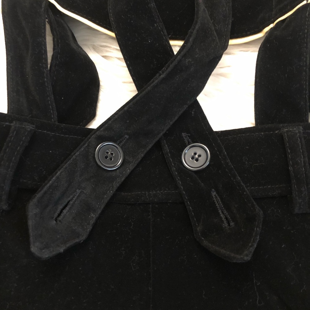 German Bavarian Lederhosen Oktoberfest Halloween Costume Black Velvet Romper M - Picture 10 of 13